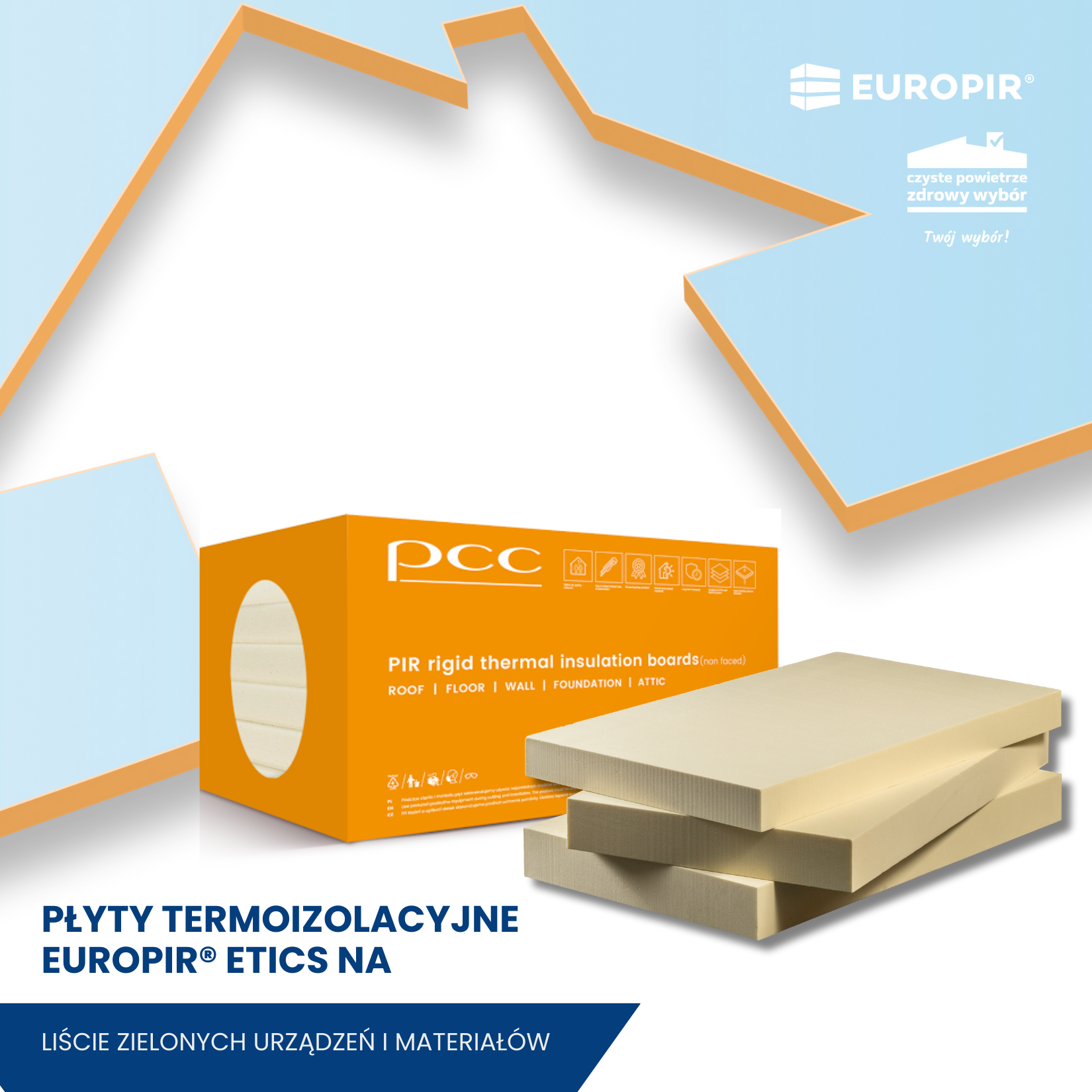 Płyty termoizolacyjen EUROPIR ETICS na liście ZUM czyste powietrze